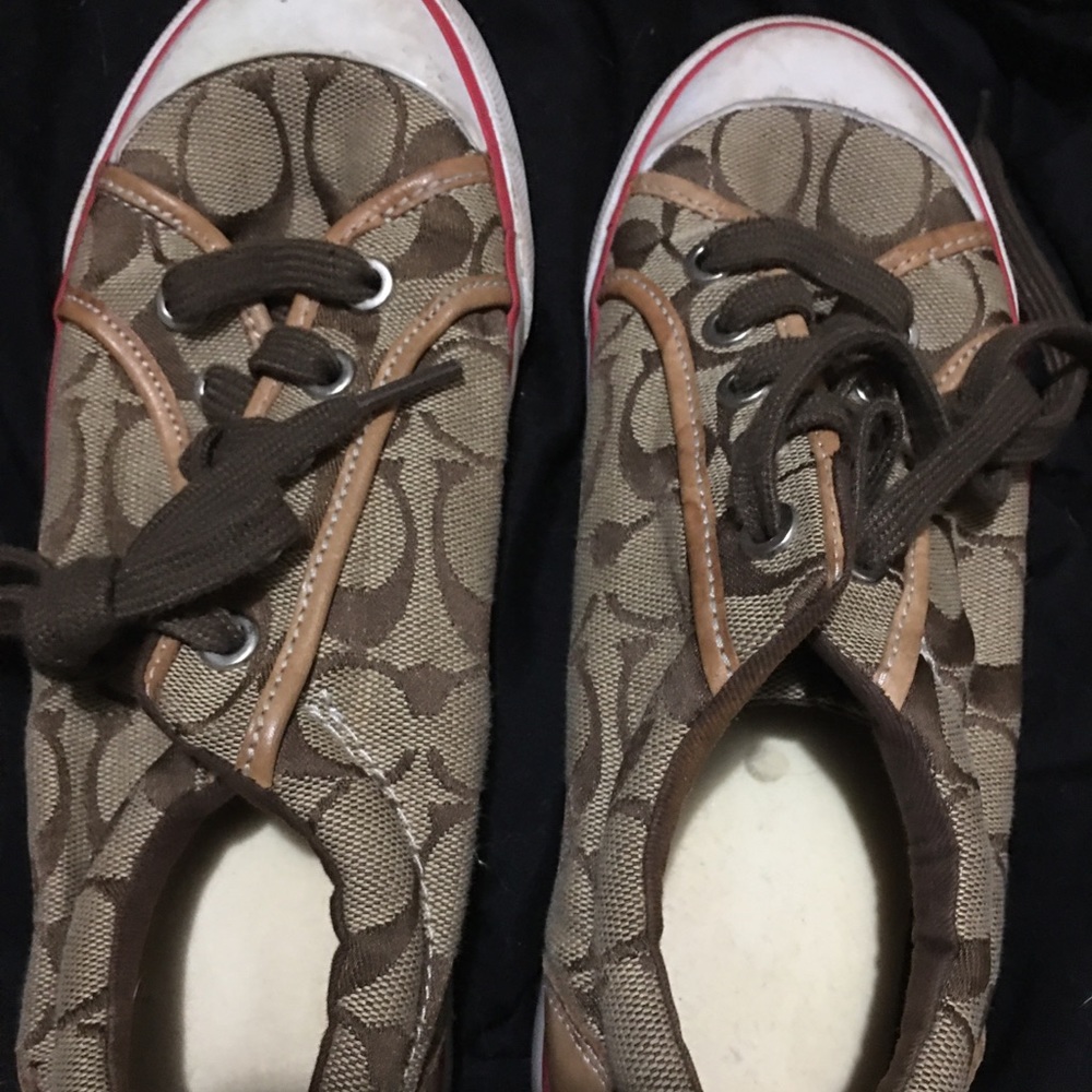 Coach authentic canvas shoes size 6.5